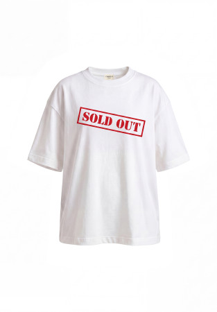 White oversize unisex "Sold out" T-shirt   